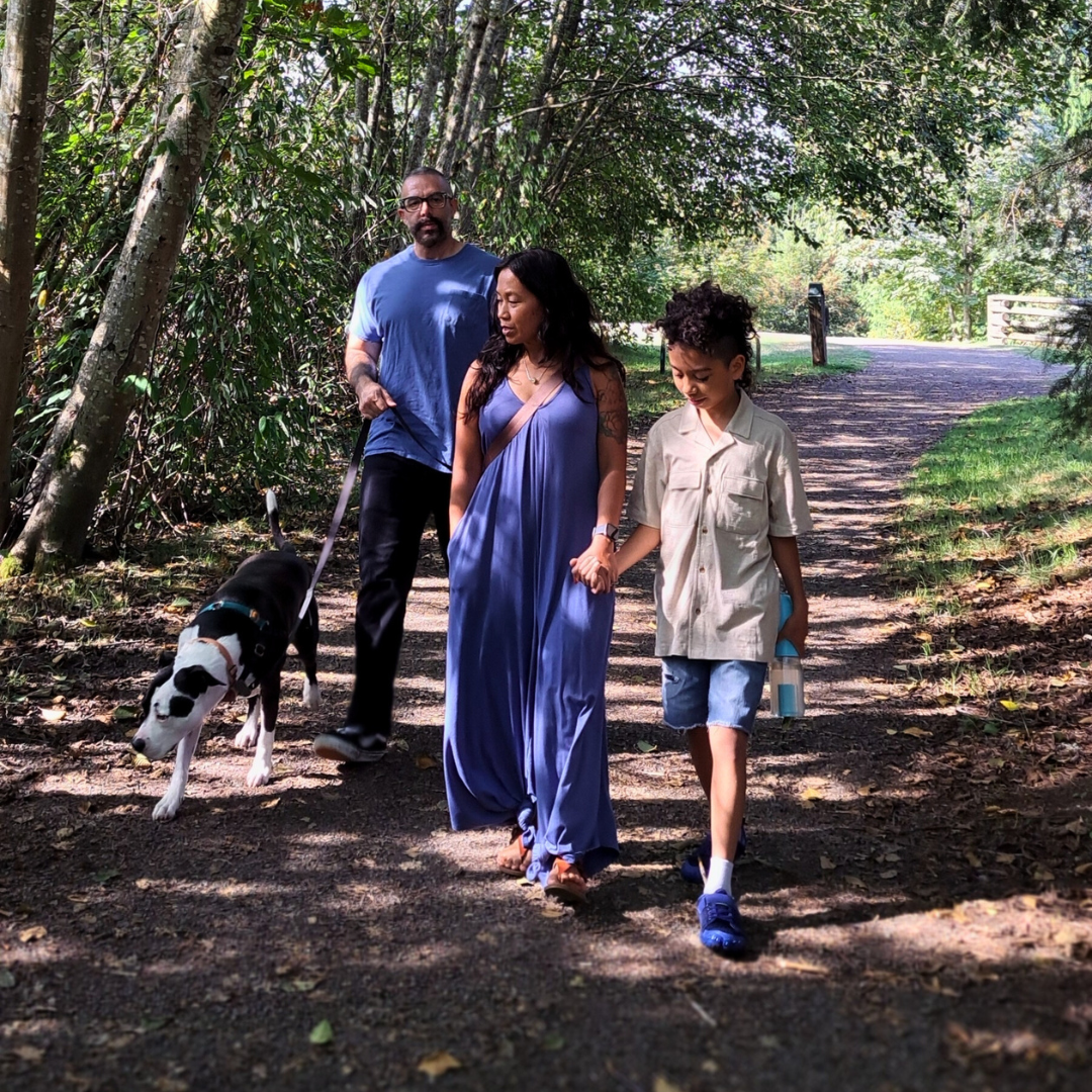 The Tate Family walking