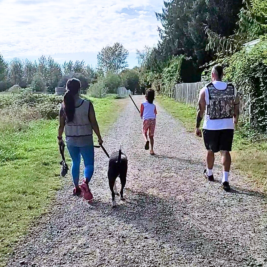 The Tate Family walking